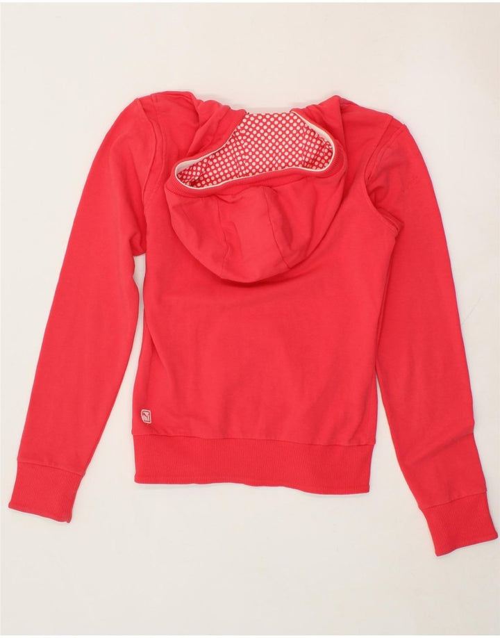 PUMA Womens Graphic Zip Hoodie Sweater UK 10 Small Pink Cotton Vintage Puma and Second-Hand Puma from Messina Hembry 