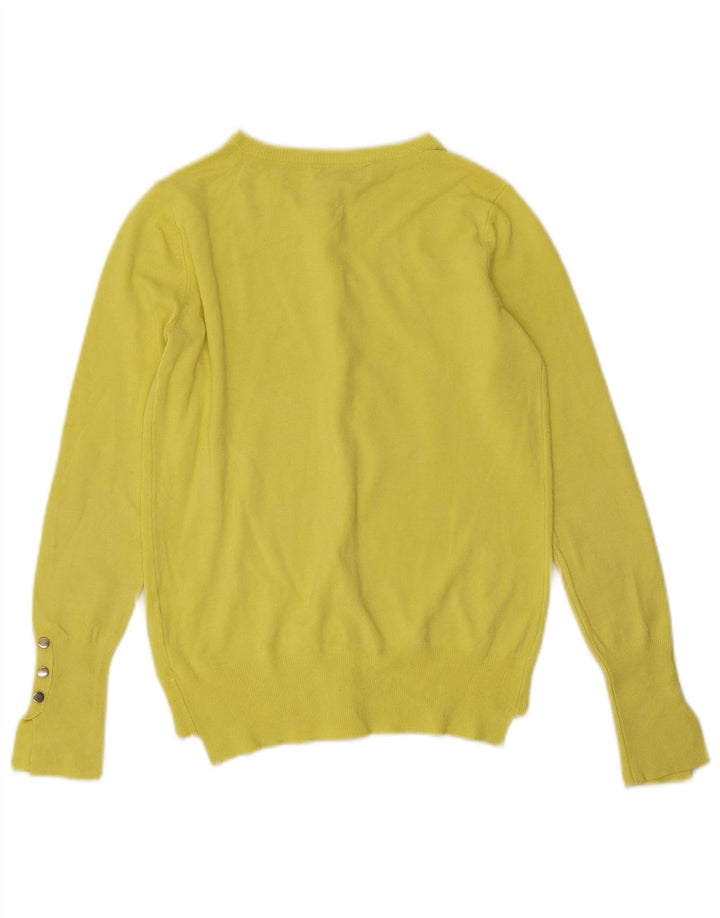 Suéter cardigã feminino Zara Reino Unido 10 pequeno amarelo
