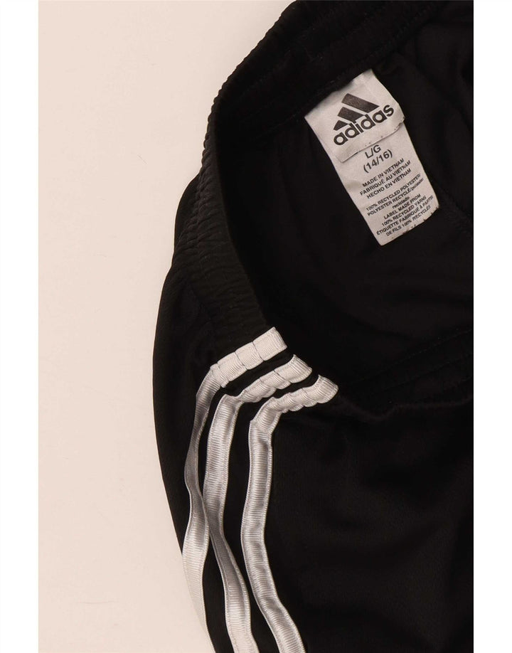 Shorts esportivos masculinos Adidas 12-13 anos grandes poliéster preto