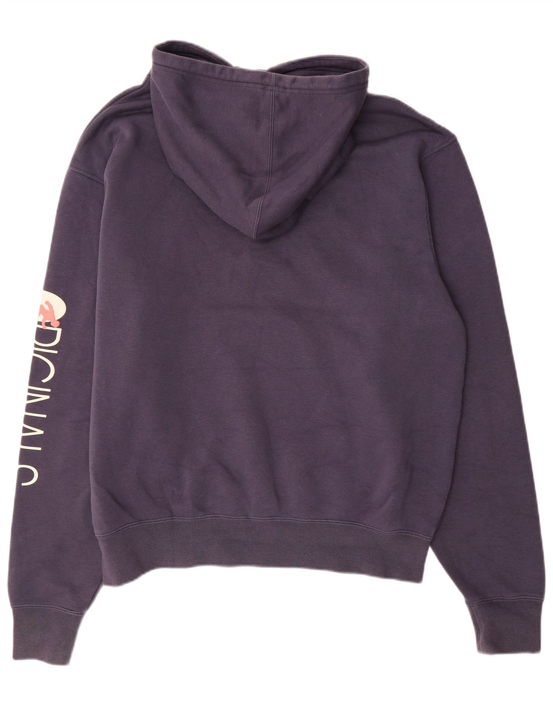 ADIDAS Mens Graphic Hoodie Jumper Grande Algodão Azul Marinho