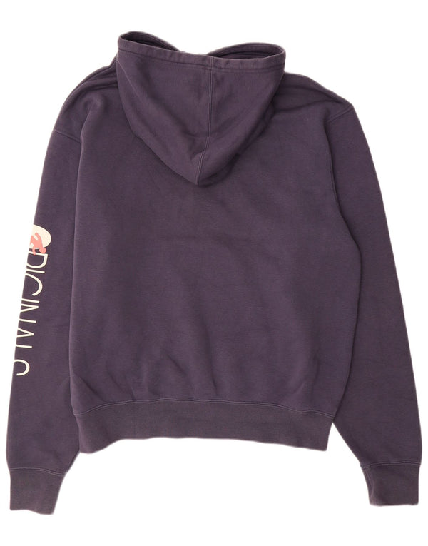 ADIDAS Mens Graphic Hoodie Jumper Grande Algodão Azul Marinho