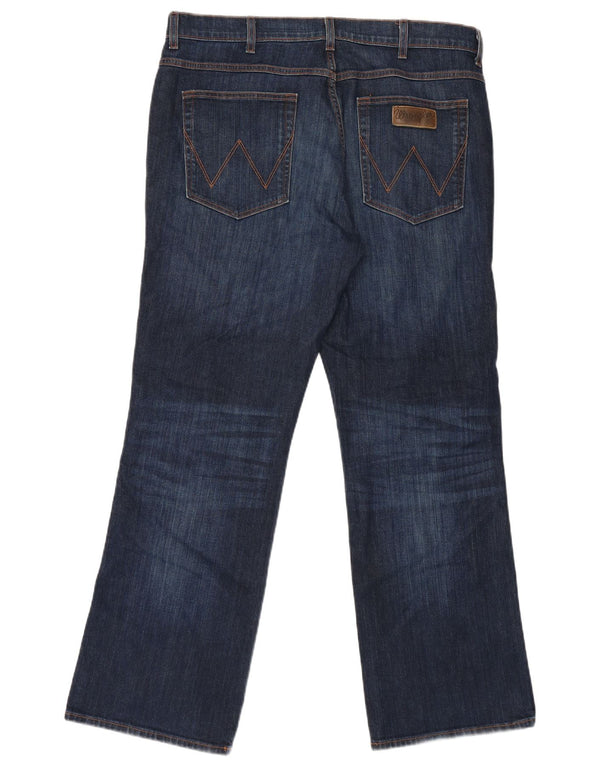 Wrangler Masculino Pittsboro Straight Jeans W38 L32 Azul Marinho Algodão