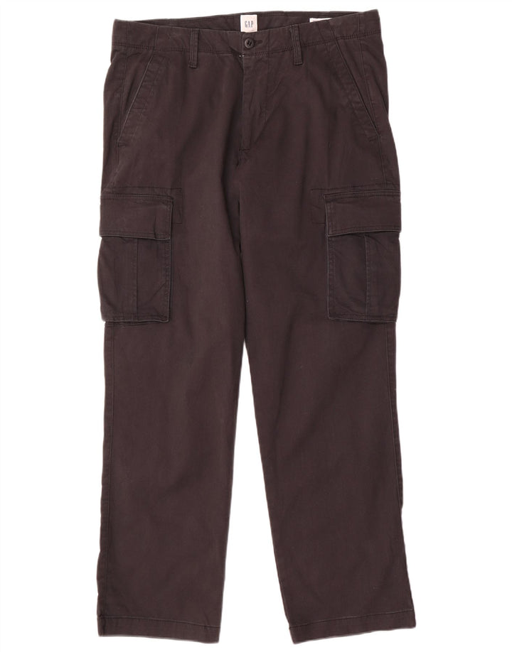 Calça cargo reta masculina Gap W32 L30 algodão preto
