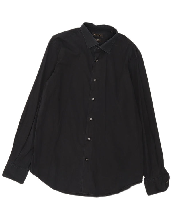 Camisa masculina Slim Fit Massimo Dutti XL preta