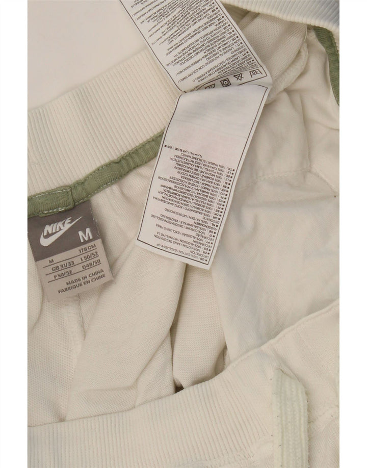 Shorts esportivos masculinos NIKE médio branco algodão