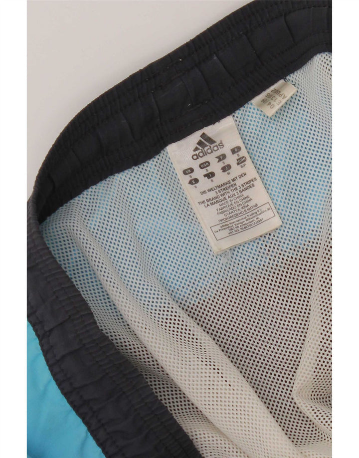 Shorts de natação masculinos Adidas Cargo pequeno poliéster colorblock azul marinho