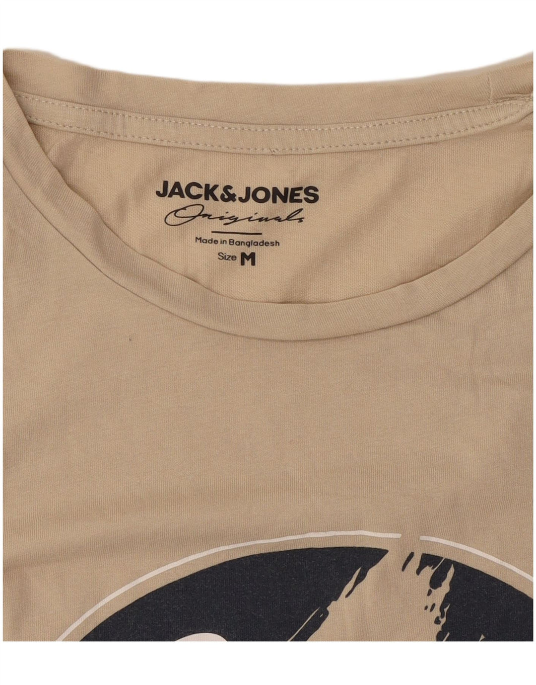 Camiseta gráfica masculina Jack & Jones Top médio bege