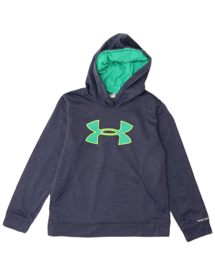 UNDER ARMOUR Meninas moletom com capuz solto 11-12 anos grande azul marinho