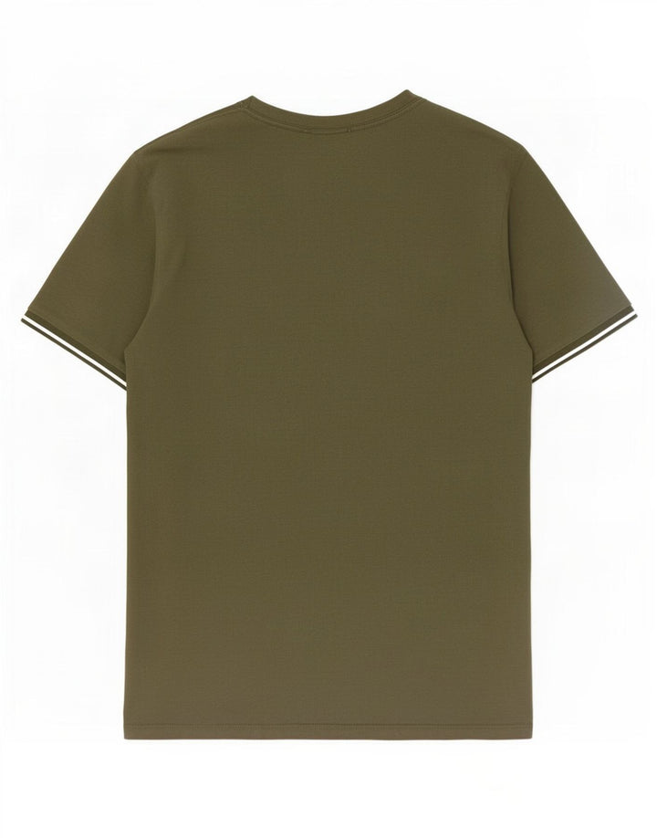 Camiseta masculina Reiss Top XS algodão cáqui
