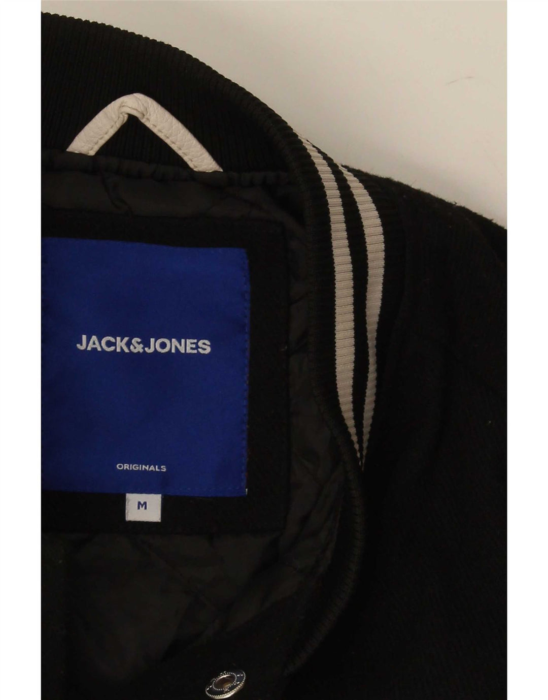 Jaqueta masculina gráfica Jack & Jones UK 38 bloco colorido preto médio