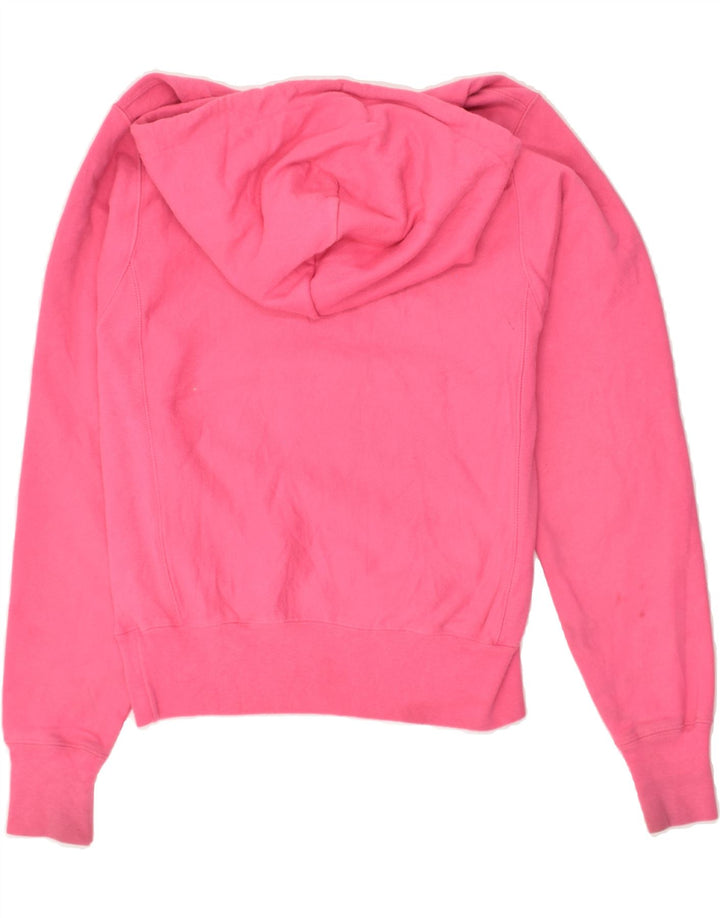 CHAMPION Womens Graphic Hoodie Jumper UK 6 XS Pink Cotton Vintage Champion and Second-Hand Champion from Messina Hembry 