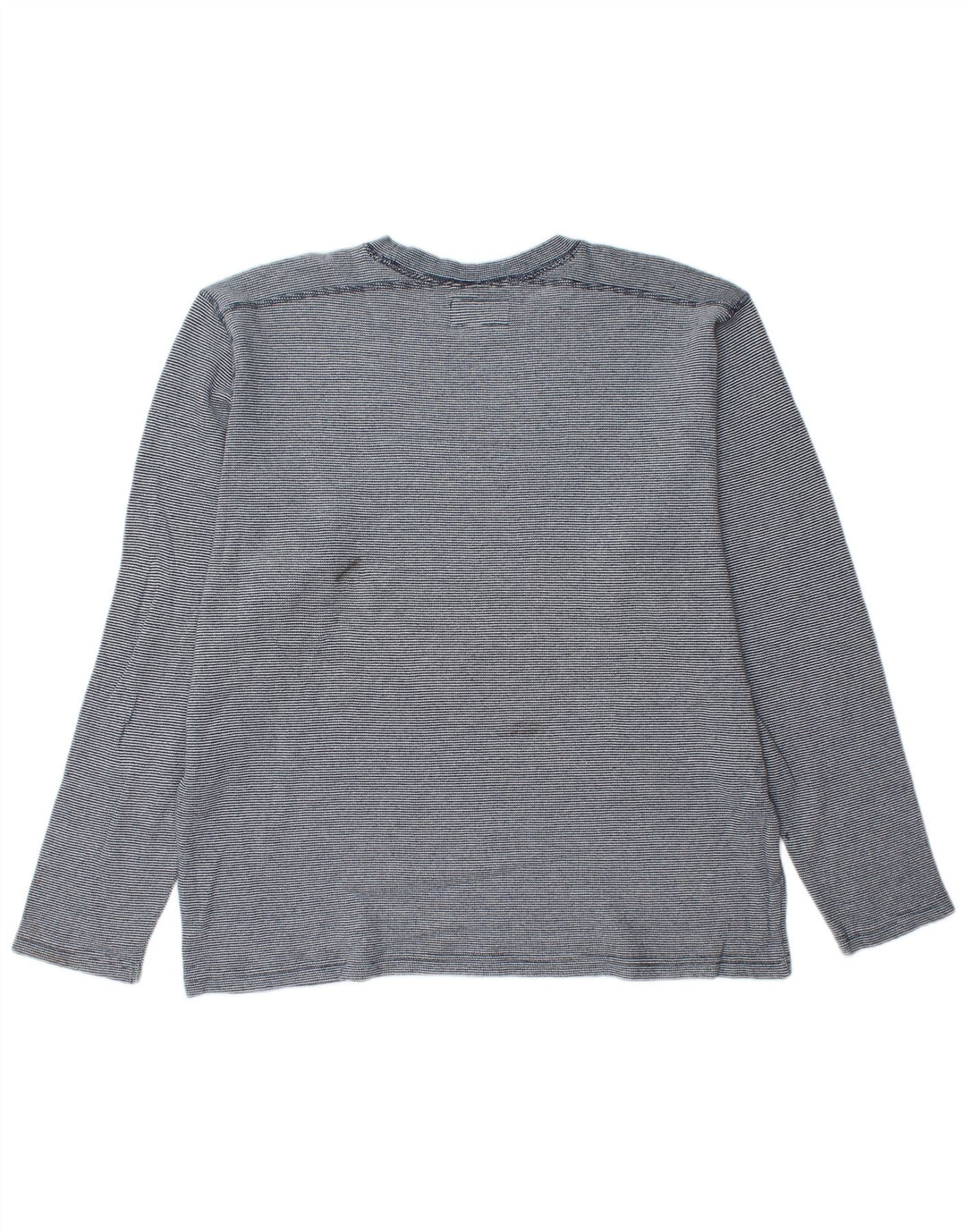 BONOBOS Top masculino de manga comprida XL algodão listrado azul