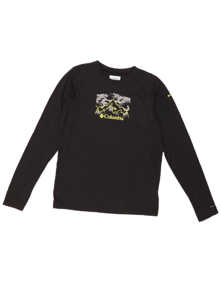 Columbia Boys Graphic Top manga comprida 15-16 anos XL preto poliéster