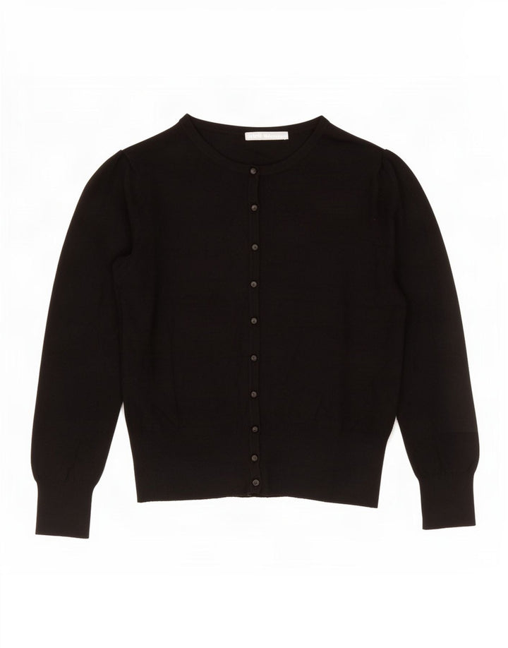 Suéter cardigã feminino Marks & Spencer Reino Unido 12 viscose preta média