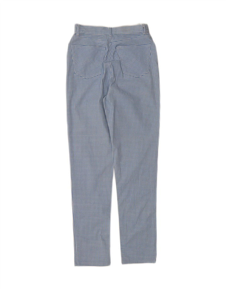 BENETTON Womens Tapered Casual Trousers W24 L30 Blue Gingham Vintage Benetton and Second-Hand Benetton from Messina Hembry 