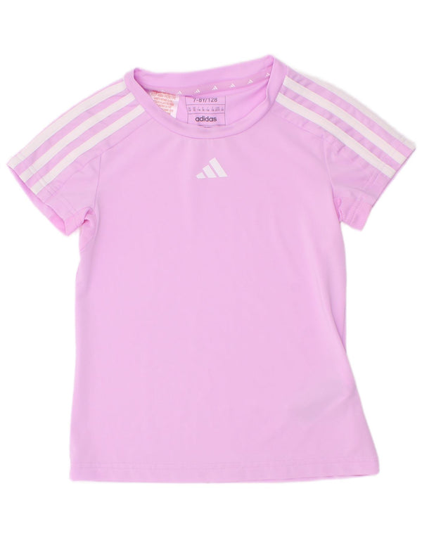 Camiseta Adidas Aeroready Feminina Top 7-8 Anos Roxo Poliéster