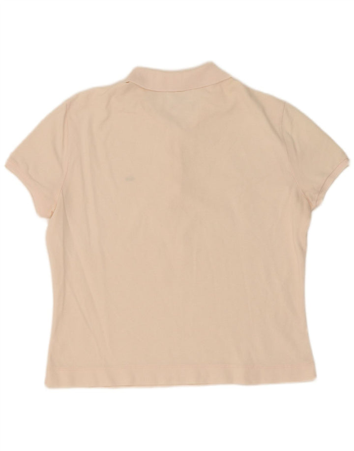 Camisa polo feminina Lacoste tamanho 48 XL algodão rosa
