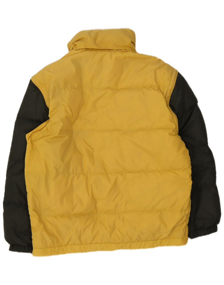 Jaqueta acolchoada masculina Fila UK 38 bloco colorido amarelo médio