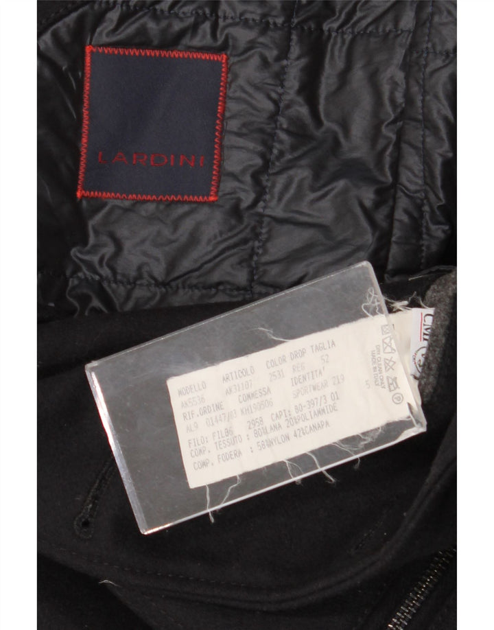 Jaqueta blazer masculina Lardini com 3 botões IT 52 XL lã azul marinho