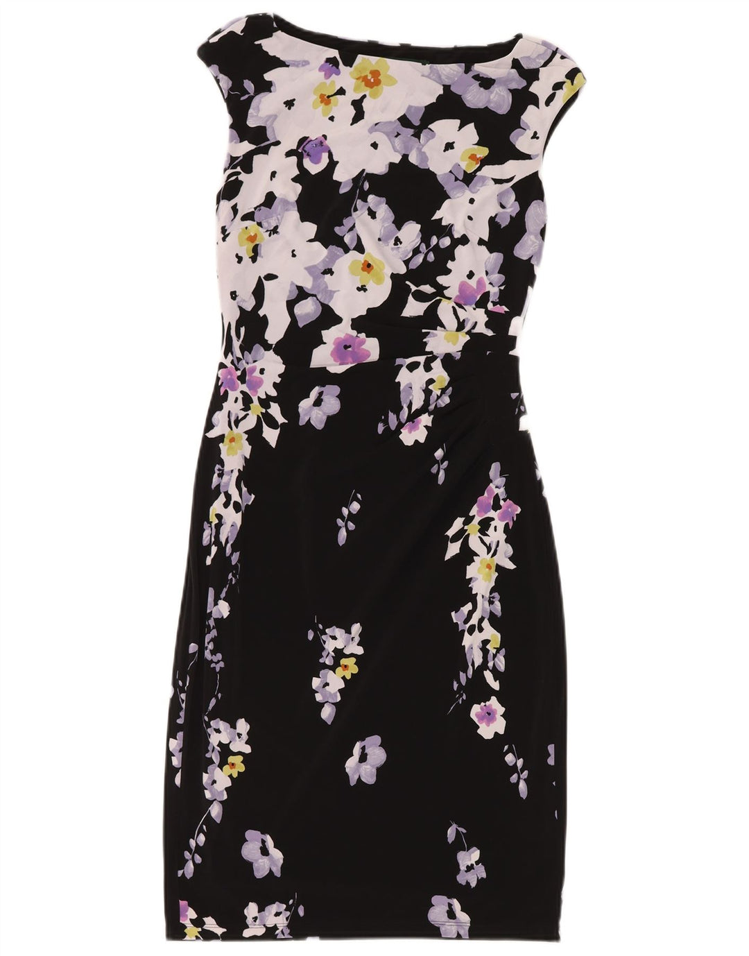 Vestido bainha feminino Ralph Lauren US 4 pequeno preto floral poliéster