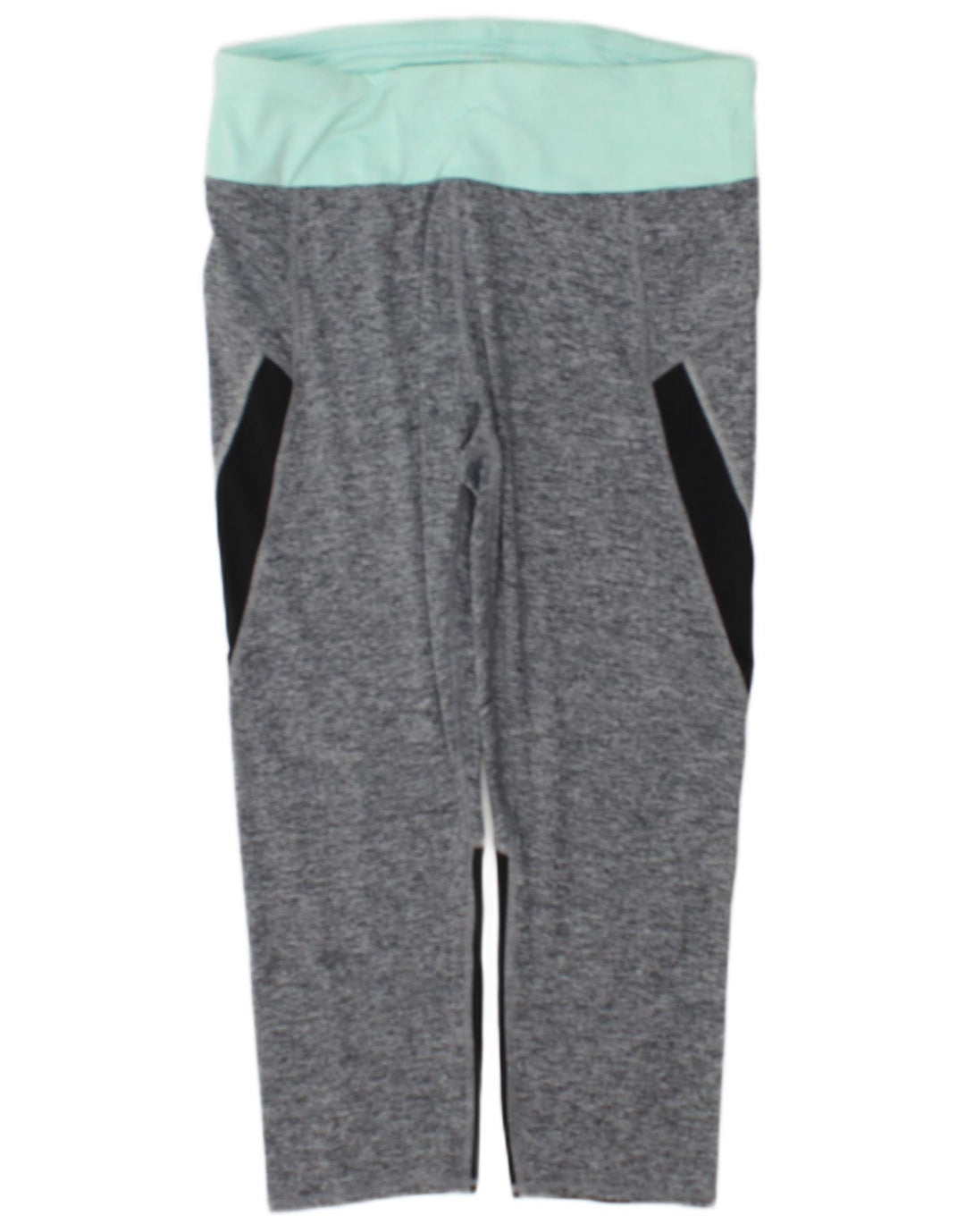 Leggings capri femininas Marks & Spencer Reino Unido 14 bloco colorido cinza médio