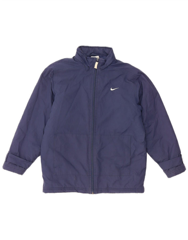 Jaqueta corta-vento Nike Boys 10-11 anos médio azul marinho poliéster