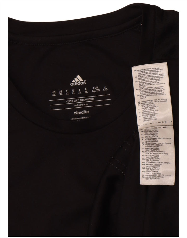 Adidas Mens Climalite Camiseta Top XL Preto Poliéster