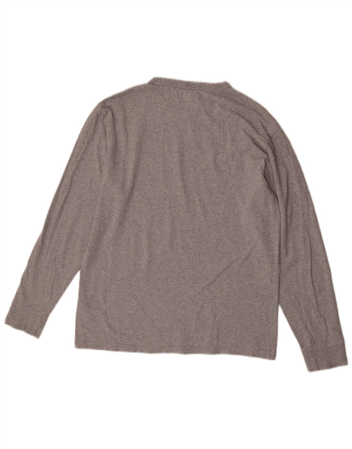 Tommy Hilfiger Mens Regular Fit Graphic Top Manga Longa Médio Algodão Cinza