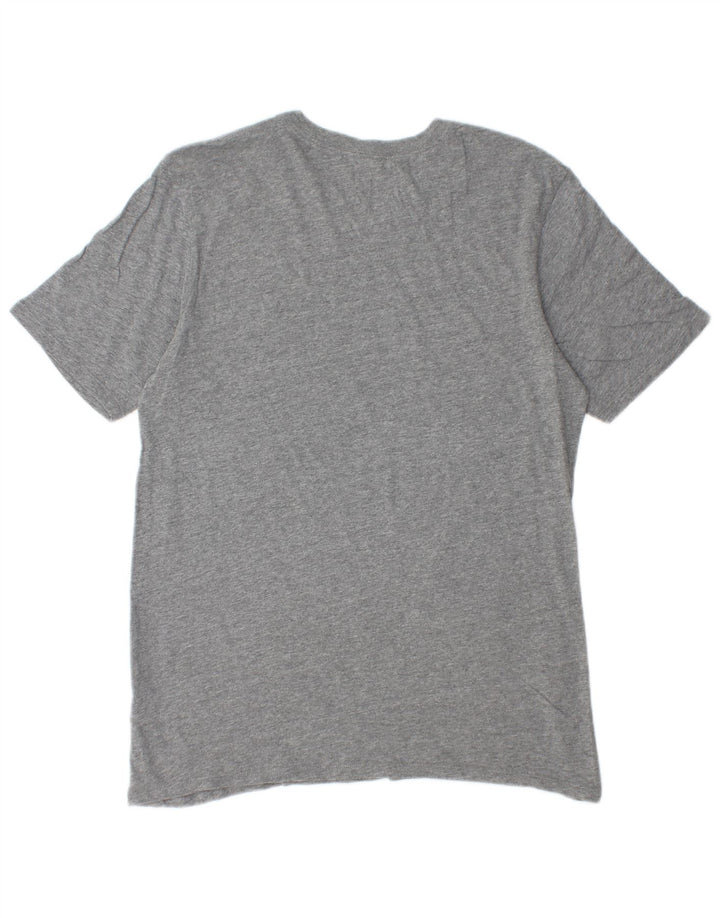 Camiseta masculina Nike Athletic Cut Graphic Top cinza médio algodão manchado