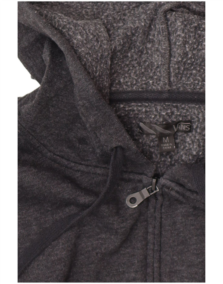 Suéter VANS feminino com capuz e zíper UK 14 cinza médio
