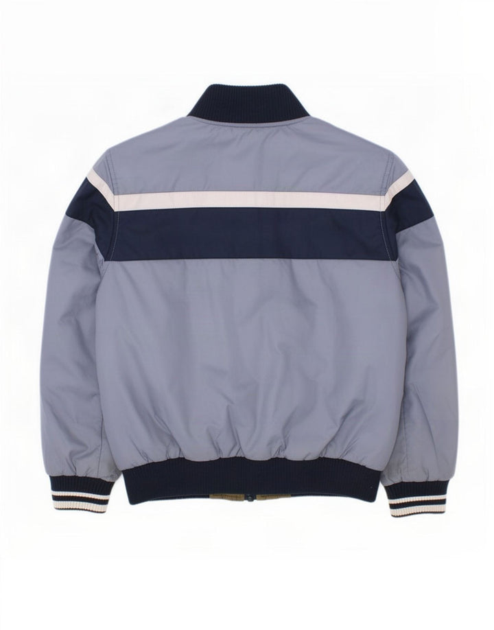 Jaqueta acolchoada gráfica Benetton Boys 7-8 anos azul médio colorblock