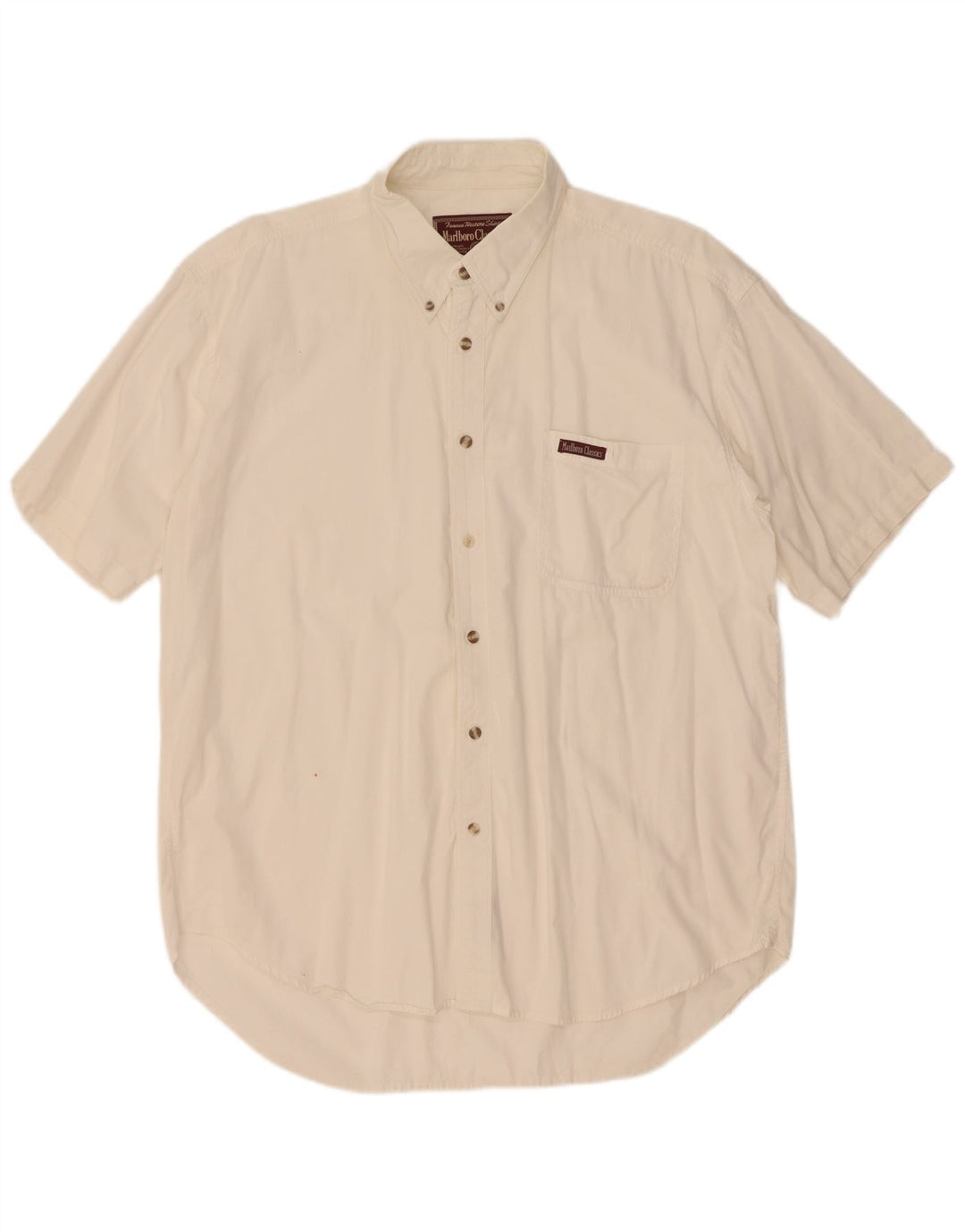 Camisa masculina de manga curta Marlboro Classics XL algodão branco
