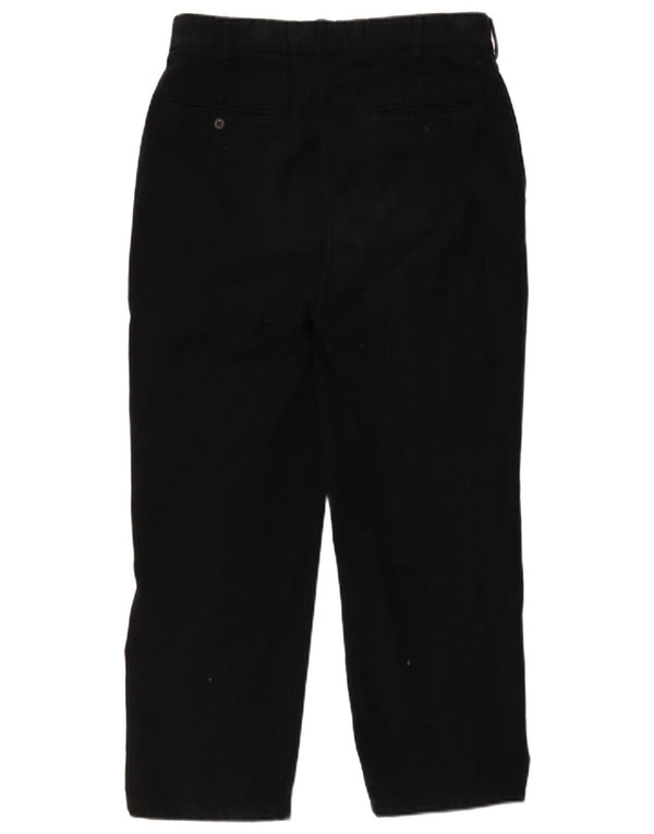 Calça Chino Reta Masculina Vintage W34 L26 Algodão Preto