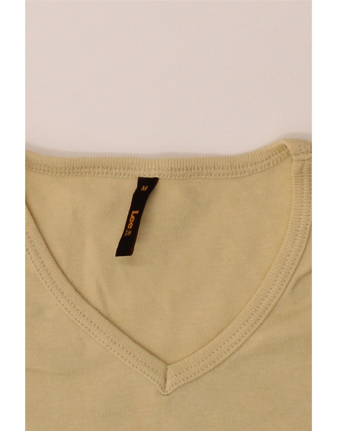 Camiseta feminina LEE UK 12 algodão bege médio