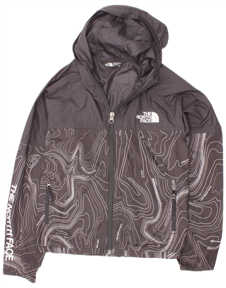 Jaqueta de chuva com capuz gráfico The North Face Boys 7-8 anos pequena preta