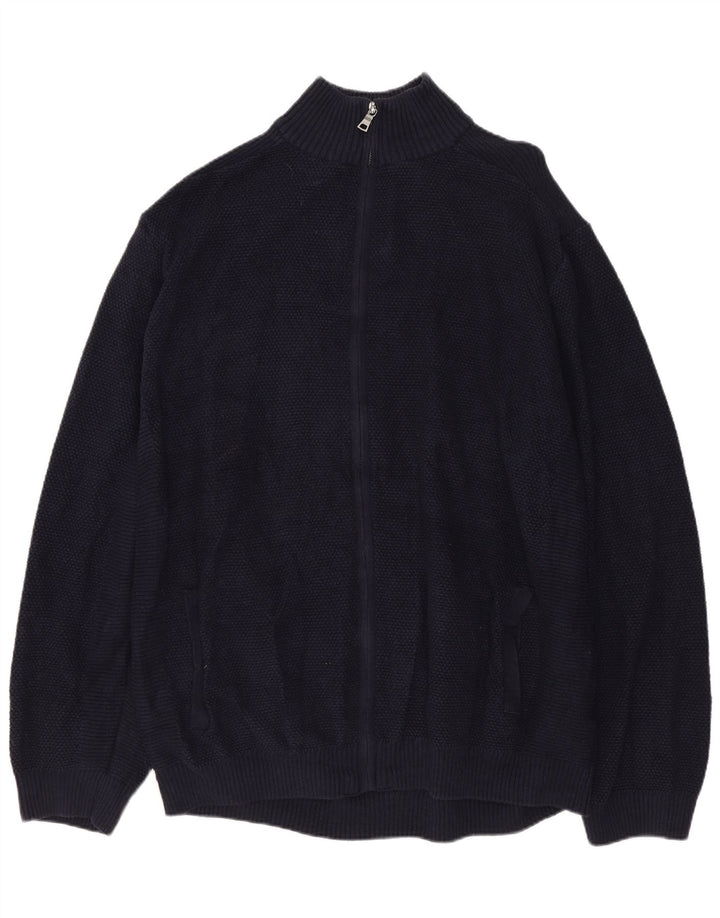 Suéter cardigã masculino MARKS & SPENCER 2XL algodão azul marinho