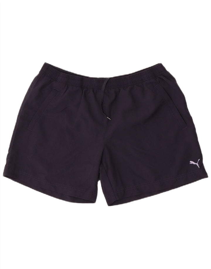 Shorts esportivos gráficos masculinos Puma XL azul marinho poliéster