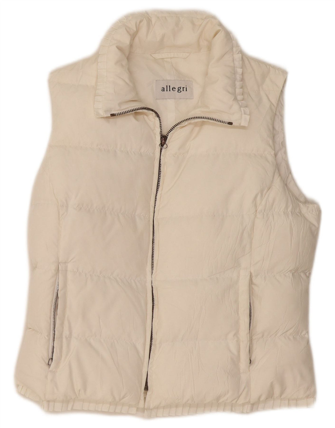 Colete acolchoado feminino Allegri UK 14 médio branco