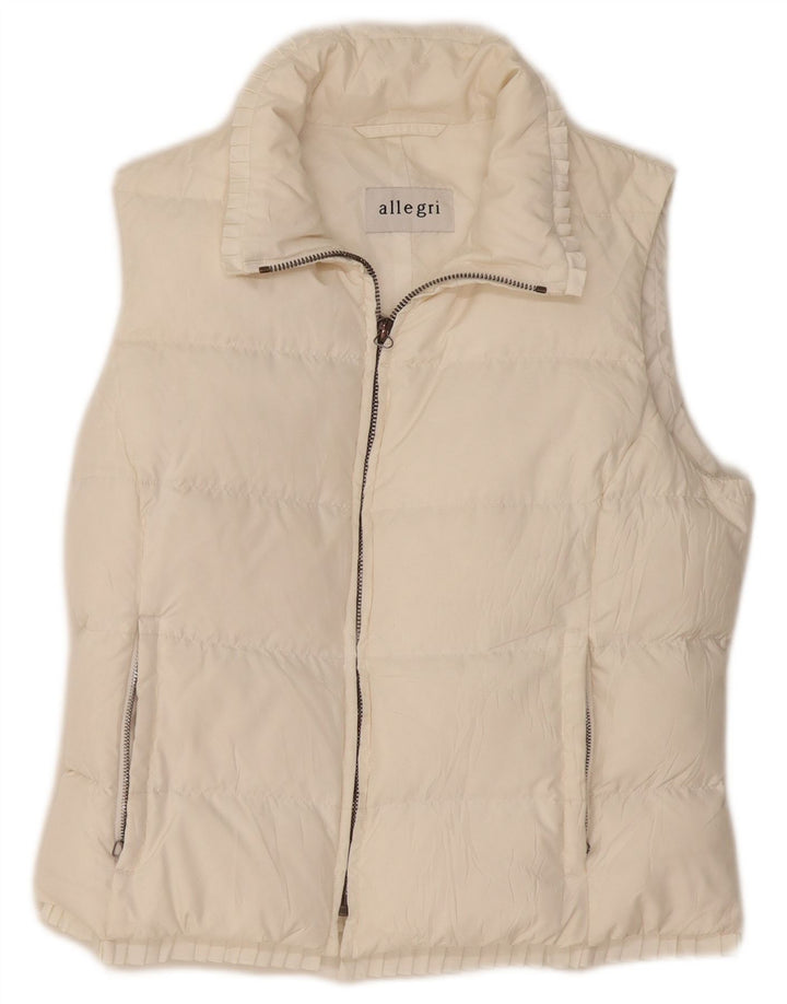 Colete acolchoado feminino Allegri UK 14 médio branco