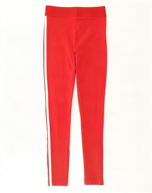Leggings Adidas Mulher UK 4/6 XS Vermelho Algodão