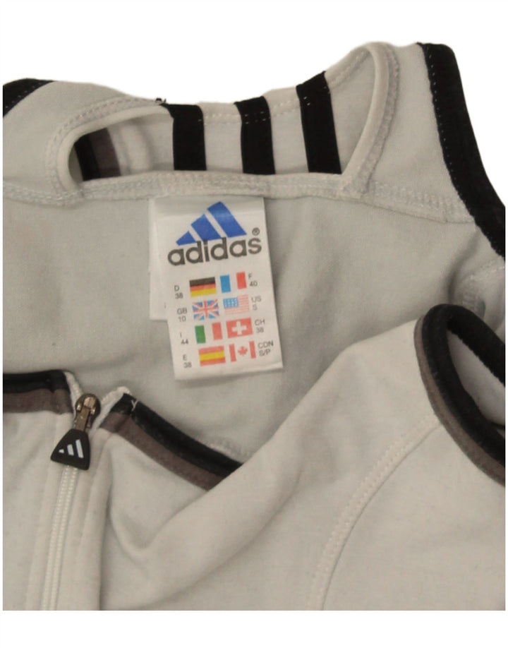 Adidas Womens Playsuit UK 10 Pequeno Preto Colorblock Algodão