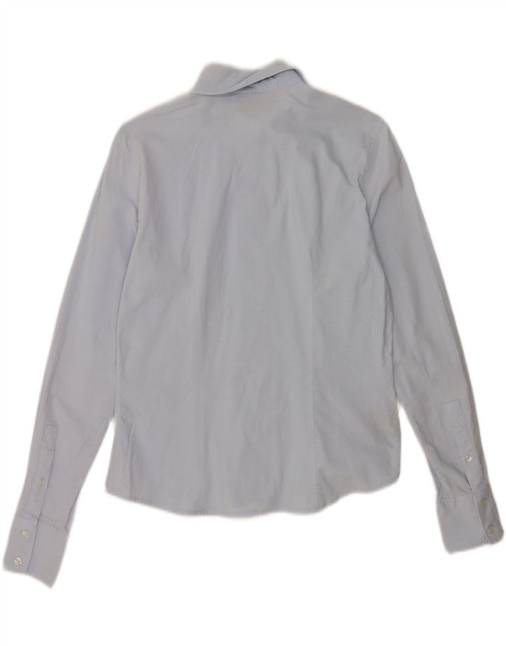 Camisa feminina Gant UK 12 algodão azul médio