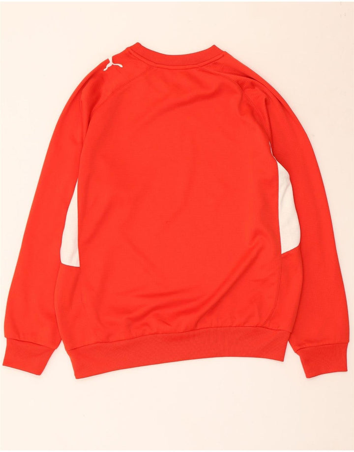 PUMA moletom masculino jumper médio vermelho colorblock poliéster