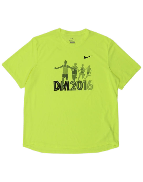 Camiseta Nike Masculina Dri Fit Graphic Top Grande Poliéster Verde