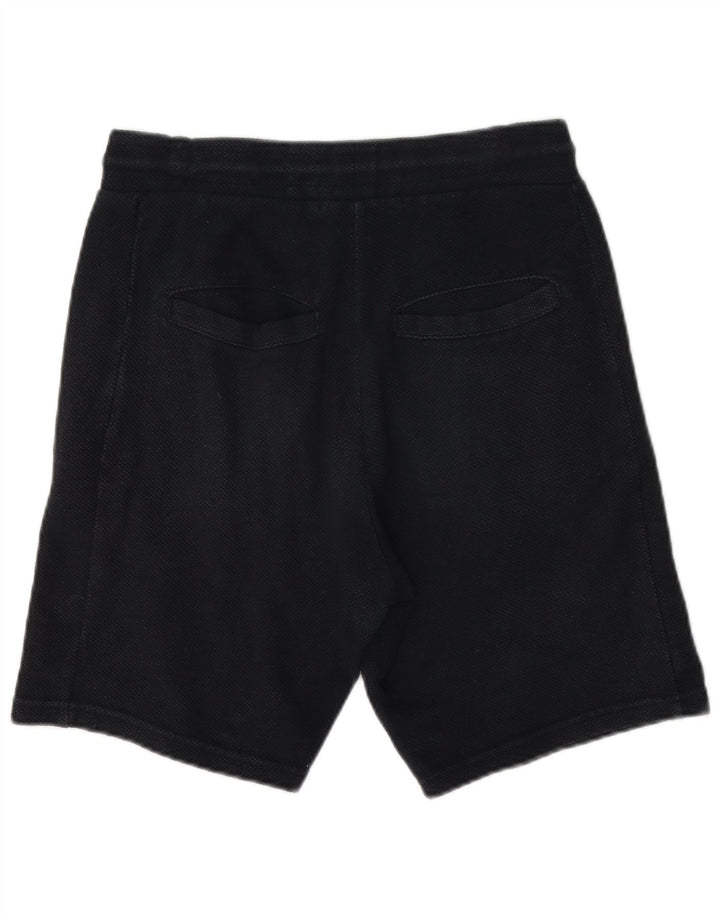 Zara Mens Sport Shorts Médio Azul Marinho Algodão