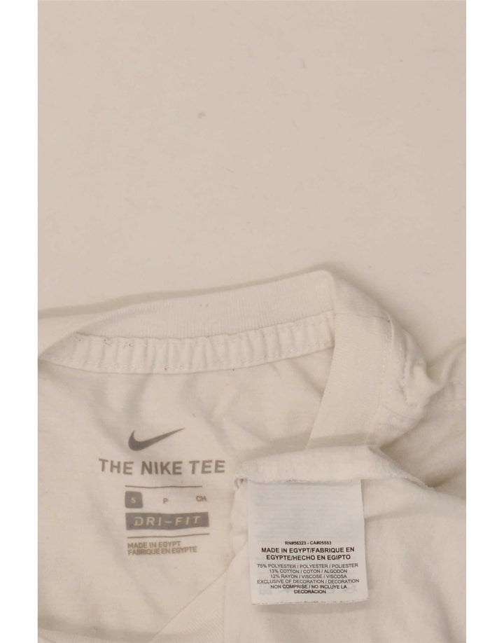 Camiseta Nike Masculina Dri Fit Graphic Top Pequeno Poliéster Branco