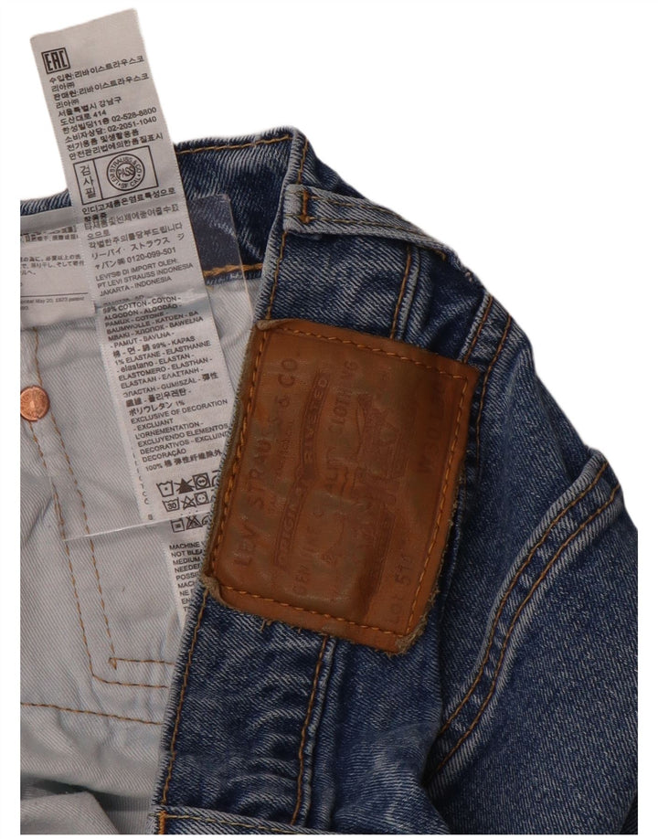 LEVI'S Masculino 514 Straight Jeans W30 L30 Azul Algodão
