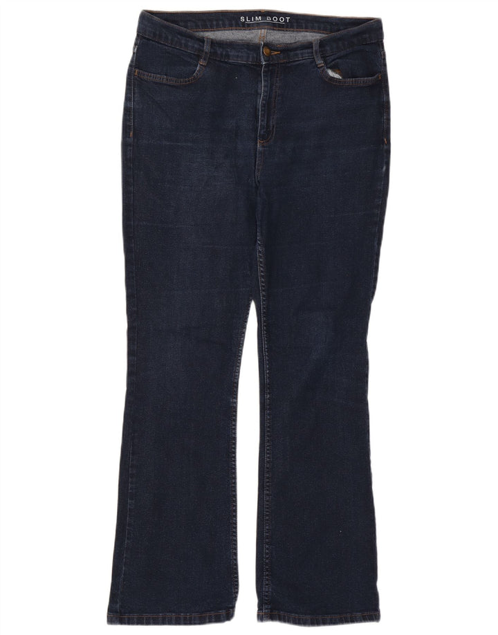 Jeans Marks & Spencer feminino slim bootcut Reino Unido 14 grande W32 L29 azul marinho