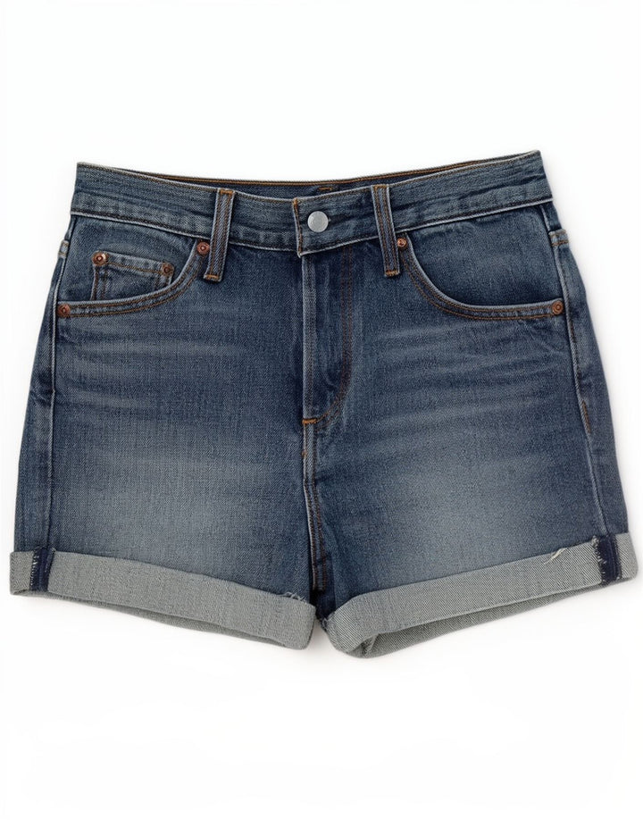 Shorts jeans feminino Levi's W26 pequeno algodão azul
