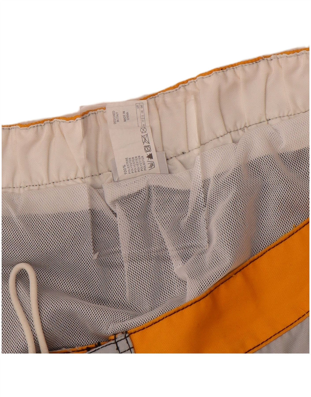 Fila Mens Graphic Natação Shorts Grande Cinza Colourblock Poliéster